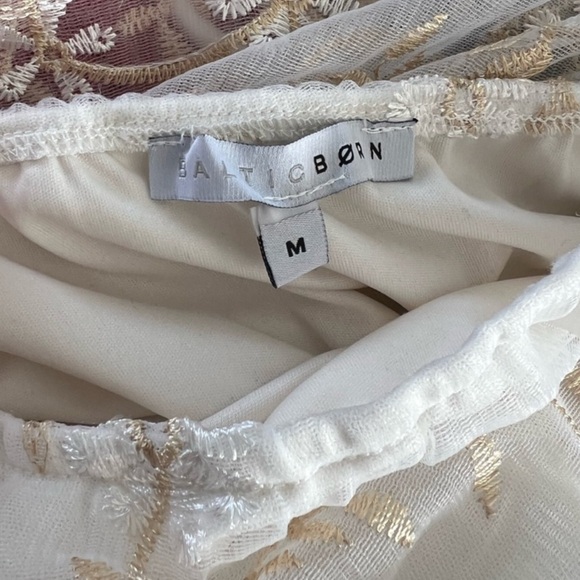 Baltic Born Strapless Cream Floral Dress - Picture 5 of 6